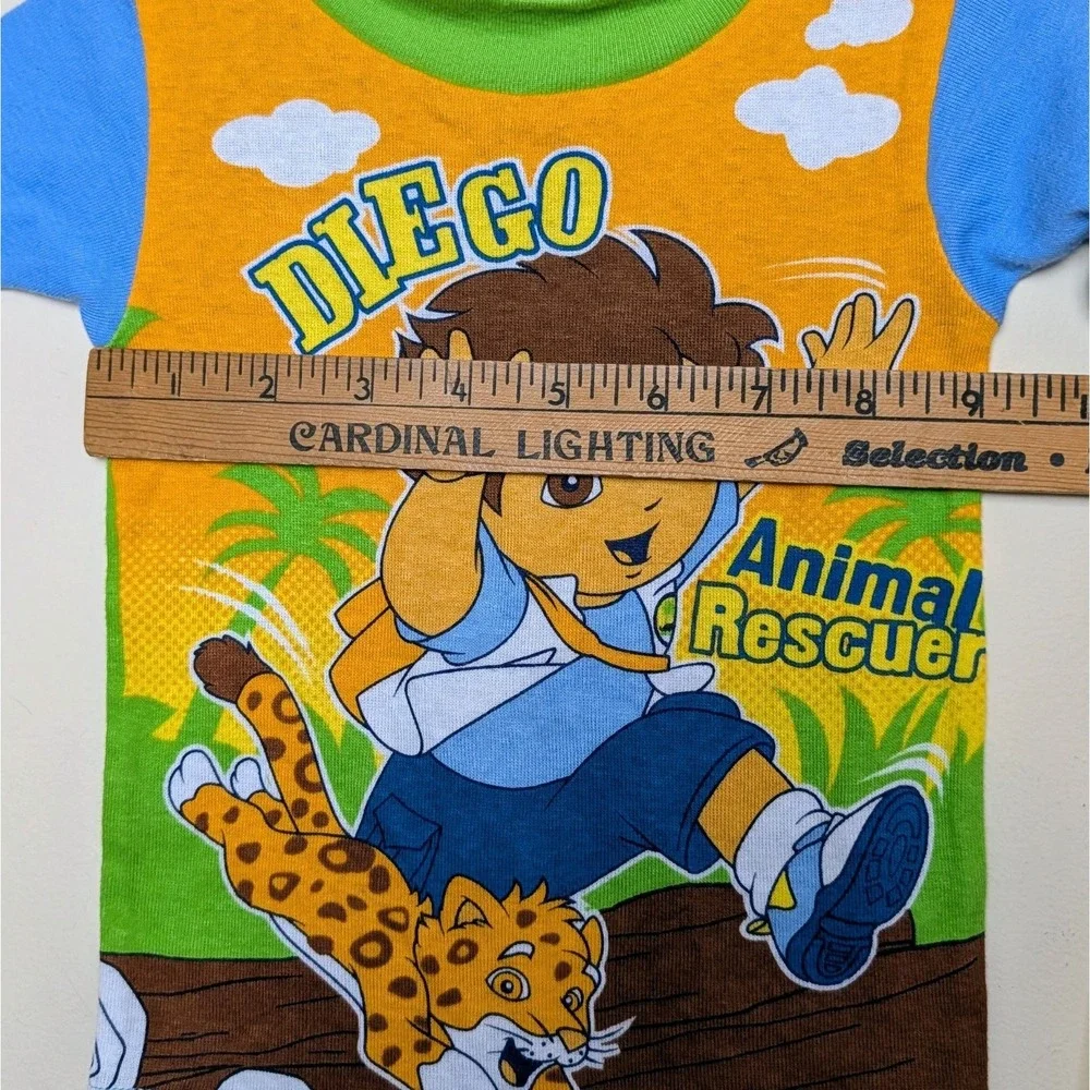 Vintage‎ Go Diego Go Animal Rescue Dora Pajama Shirt Nick Jr. Size 12 Months NWT